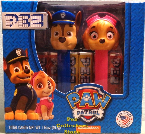 (image for) Paw Patrol Pez Twin Pack with Chase and Skye - Click Image to Close