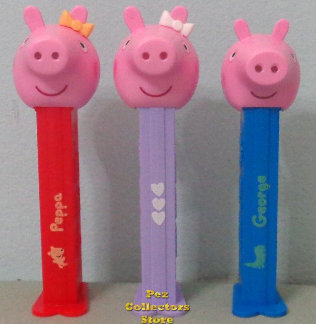 (image for) 2022 European Peppa Pig, George and Peppa Hearts Pez - Click Image to Close
