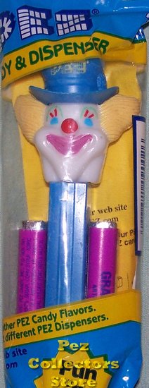 (image for) Peter Pez B Clown on Blue stem MIB - Click Image to Close