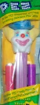 Peter Pez B Clown on Purple stem MIB