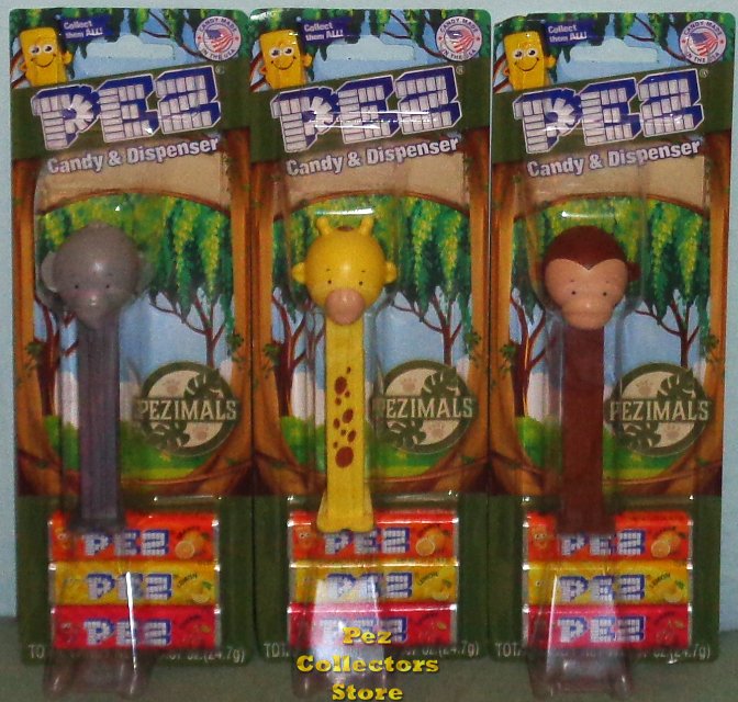 (image for) Pezimal Pez - Elephant, Giraffe and Monkey Pez MOC - Click Image to Close