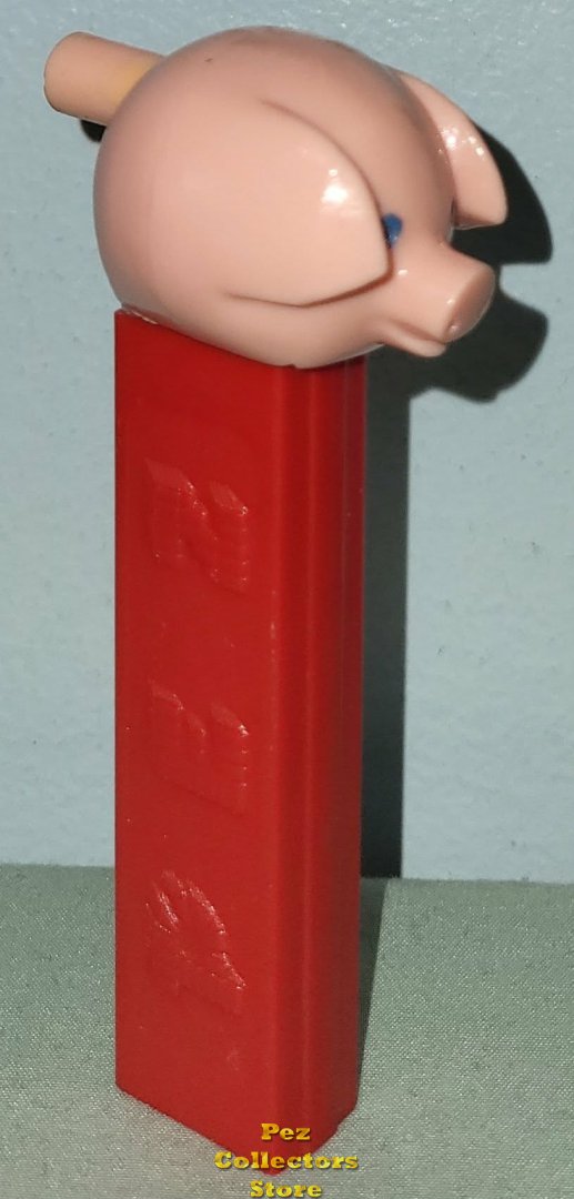 MMM Pig Merry Music Maker Whistle No Feet Pez Greenish Blue Tint Sleeve