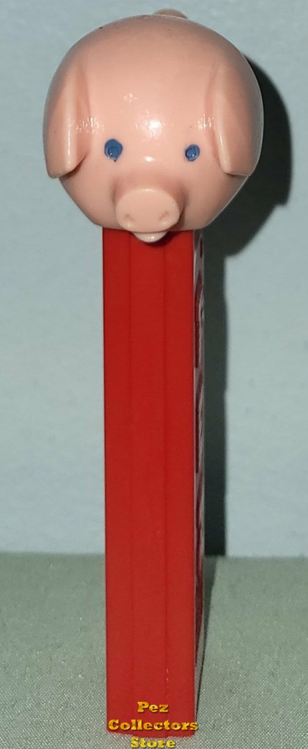 (image for) MMM Pig Merry Music Maker Whistle No Feet Pez Greenish Blue Tint Sleeve