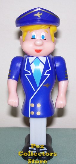 (image for) Pilot Pez Pal on White Stem Blue Cap with Blue Jacket Loose
