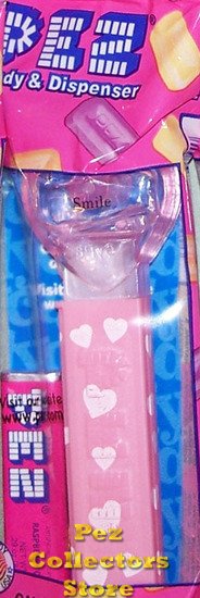 (image for) 2008 Pink Crystal Valentines Heart Pez - Smile - Click Image to Close