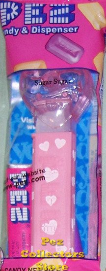 (image for) 2008 Pink Crystal Valentines Heart Pez - Sugar Sugar