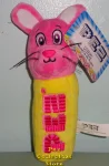Plush Easter Pink Bunny PEZ, new with tag