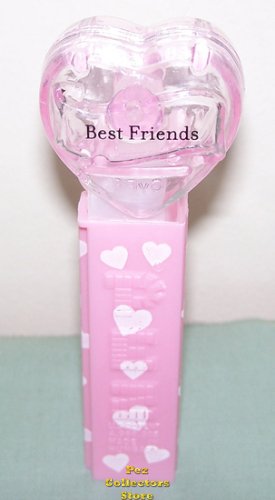 (image for) 2008 Pink Crystal Valentines Heart Pez - Best Friends Loose