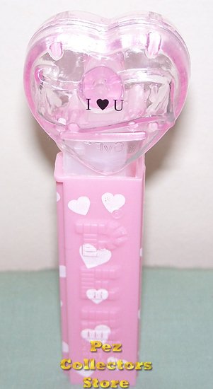 (image for) 2008 Pink Crystal Valentines Heart Pez - I (heart) You Loose - Click Image to Close