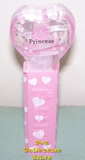 (image for) 2008 Pink Crystal Valentines Heart Pez - Princess Loose - Click Image to Close