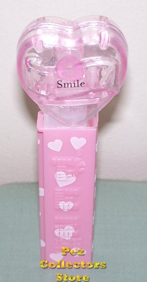 (image for) 2008 Pink Crystal Valentines Heart Pez - Smile Loose