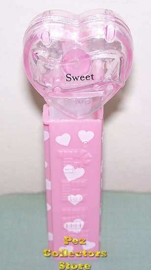 (image for) 2008 Pink Crystal Valentines Heart Pez - Sweet Loose