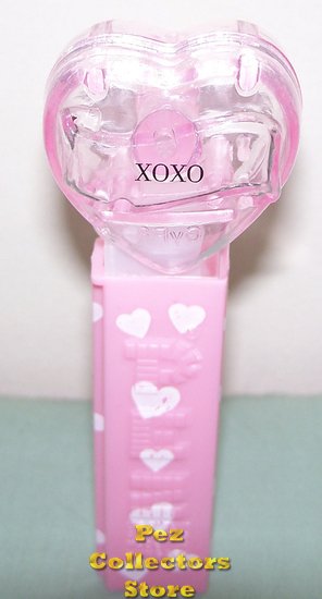(image for) 2008 Pink Crystal Valentines Heart Pez - XOXO Loose - Click Image to Close