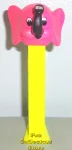 Misfit Kooky Zoo Pink Elephant Pez on Neon Yellow Stem Loose (image for) Misfit Kooky Zoo Pink Elephant Pez on Neon Yellow Stem Loose