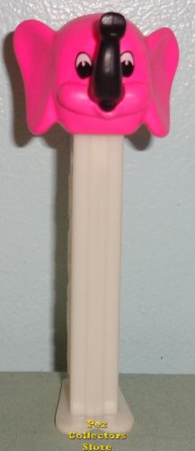 (image for) Misfit Kooky Zoo Pink Elephant Pez on White Stem Loose