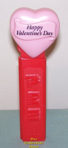 (image for) 1996 Original Happy Valentines Day Heart Pez Pink on Red loose