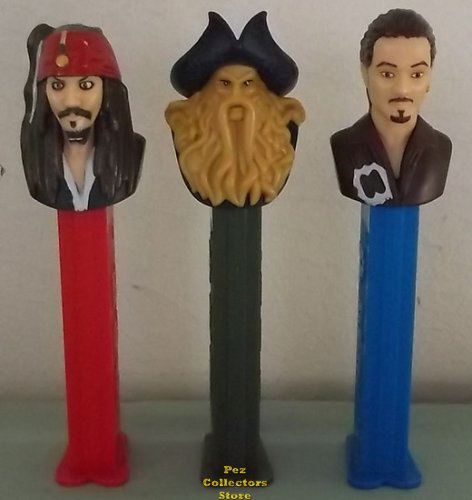 (image for) Disney Pirates of the Caribbean Pez set of 3 Loose