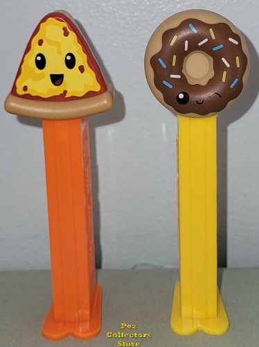 (image for) Cheese Pizza and Donut Pez with Chocolate Icing and Sprinkles Loose