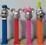 Disney 100 Yrs Mickey Minnie Donald Goofy Platinum Pez Loose