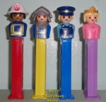 European Playmobil Fireman, Knight, Police Officer, Princess Pez