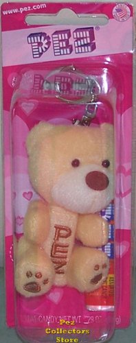 (image for) 2011 Pez Valentines Plush Yellow Teddy Bear
