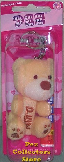 (image for) 2011 Pez Valentines Plush Yellow Teddy Bear - Click Image to Close
