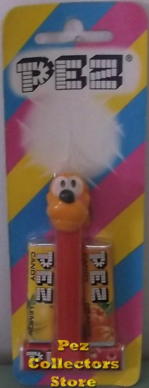 (image for) Classic Disney Pluto Pez on Striped Halo Card - Click Image to Close