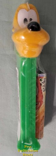 (image for) Pluto Pez with Green Collar on Green Stem Euro Shrink Single Candy Pack