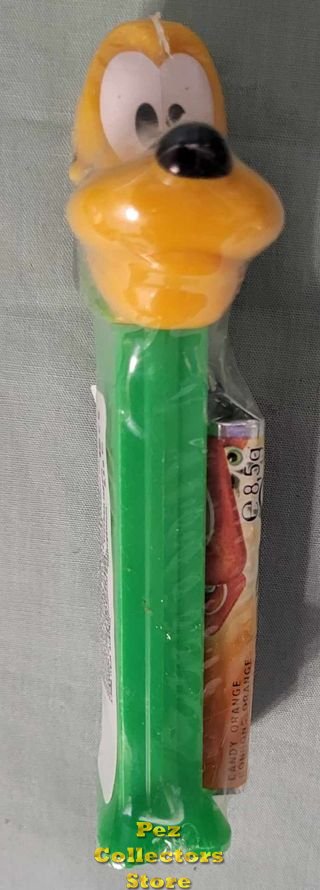 (image for) Pluto Pez with Green Collar on Green Stem Euro Shrink Single Candy Pack