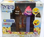Brown Poop and Rainbow Poop Emojis Pez Twin Pack