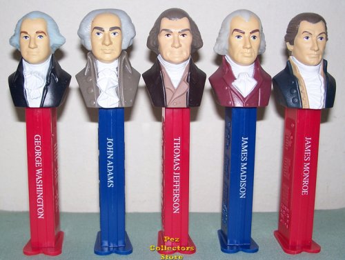 (image for) LOOSE USA Presidential Pez Series Volume 1 Set - 1789 to 1825