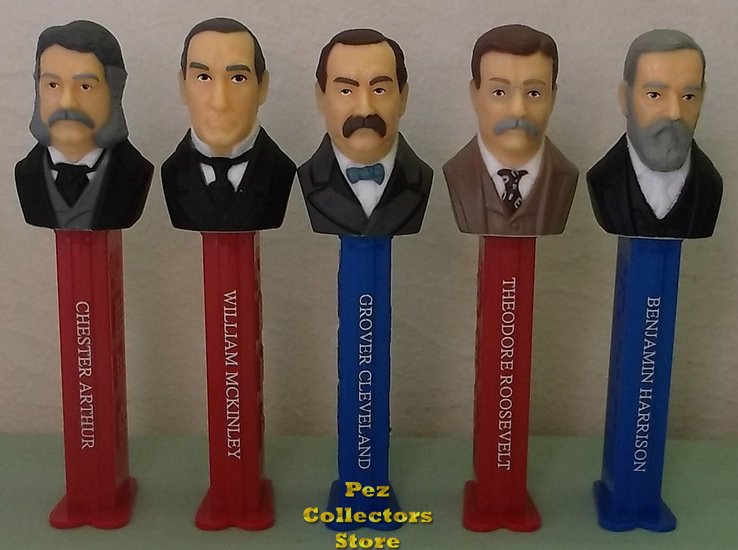 (image for) LOOSE USA Presidential Pez Series Volume 5 Set - 1881 to 1909