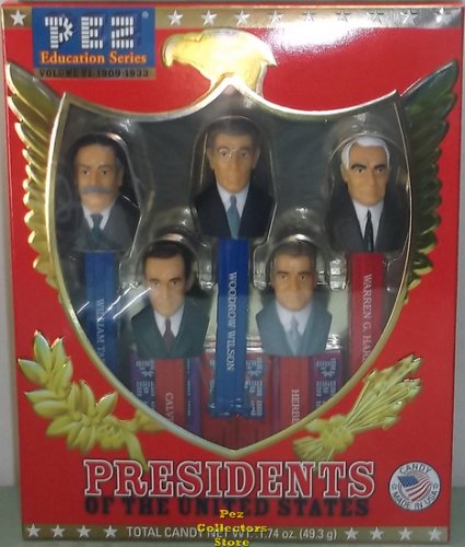 (image for) Boxed Set USA Presidential Pez Series Volume 6 - 1909 to 1933