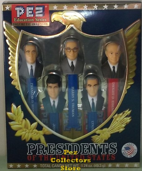 (image for) Boxed Set USA Presidential Pez Series Volume 7 - 1933 to 1969