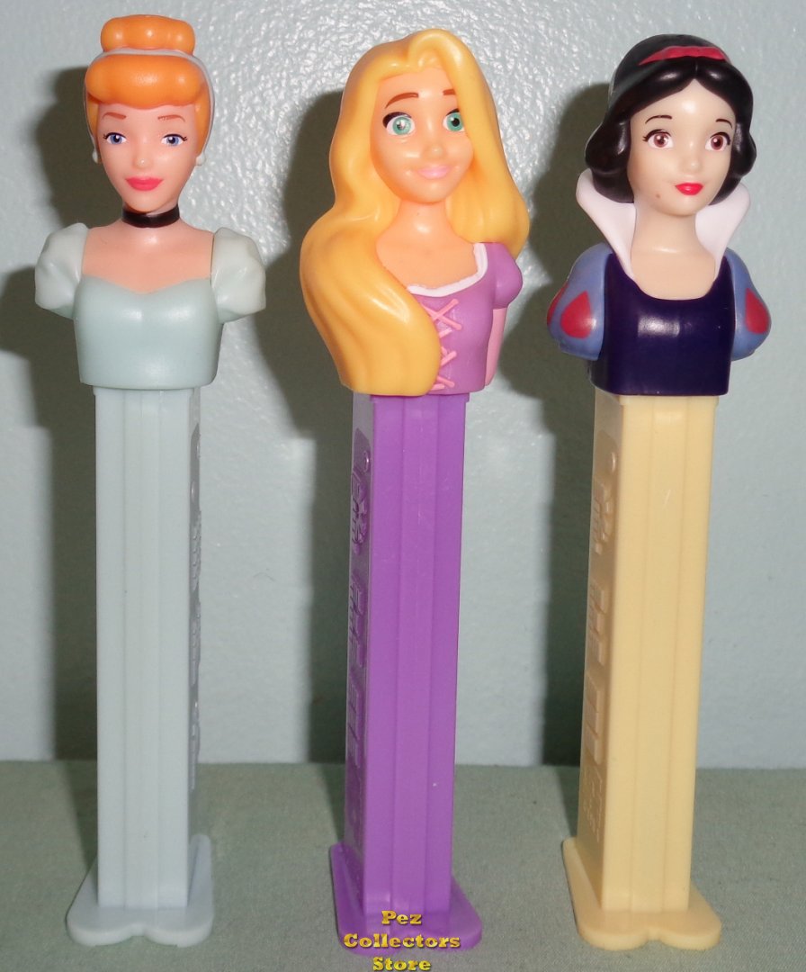 (image for) 2022 Revised Cinderella Rapunzel Snow White Princess Pez Loose - Click Image to Close