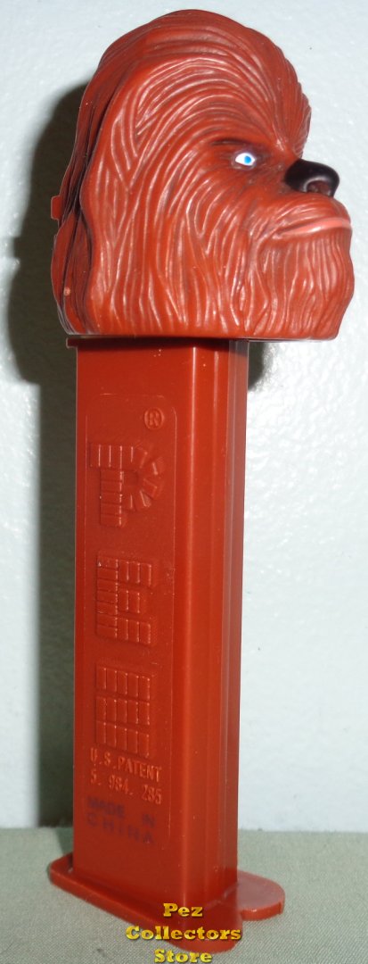 (image for) Chewbacca Wookie Printed Stem Made in China Pez Loose