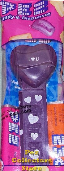 (image for) 2008 Purple Valentines Heart - Block Font I (heart) U MIB