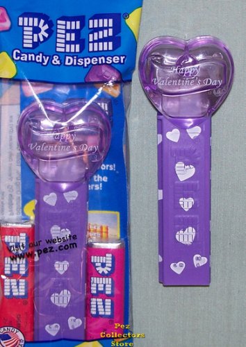 (image for) 2012 Lavender Purple Crystal Valentine Heart Pez White print