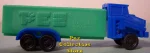 D Series Truck R2 Blue Cab on Green Trailer Pez
