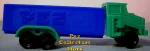 (image for) D Series Truck R2 Green Cab on Blue Trailer Pez