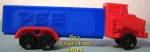 (image for) D Series Truck R2 Red Cab on Blue Trailer Pez