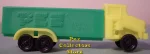 D Series Truck R2 Yellow Cab on Green Trailer Pez