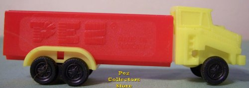 (image for) D Series Truck R2 Yellow Cab on Red Trailer Pez