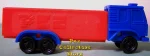 (image for) D Series Truck R4 Blue Cab on Red Trailer Pez