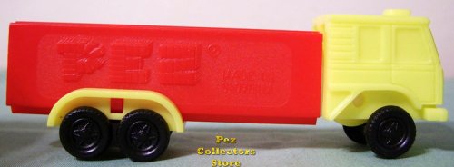 (image for) D Series Truck R4 Yellow Cab on Red Trailer Pez