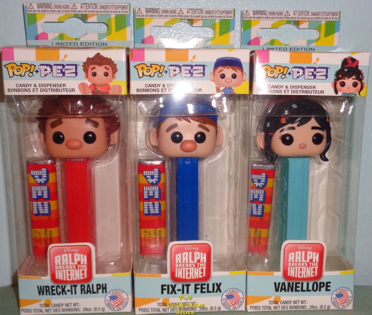 (image for) Wreck It Ralph, Vanelope & Fix it Felix POP!+PEZ Bundle - Click Image to Close