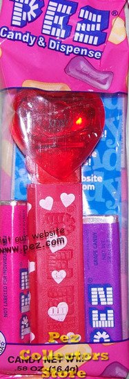 (image for) 2008 Red Crystal Valentines Heart Pez - XOXO MIB