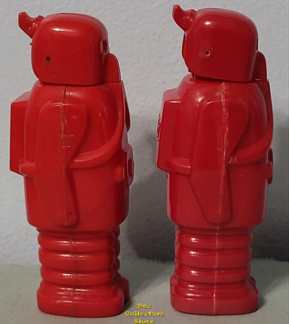 Dark Red Full Body Space Trooper Robot Pez from 1955