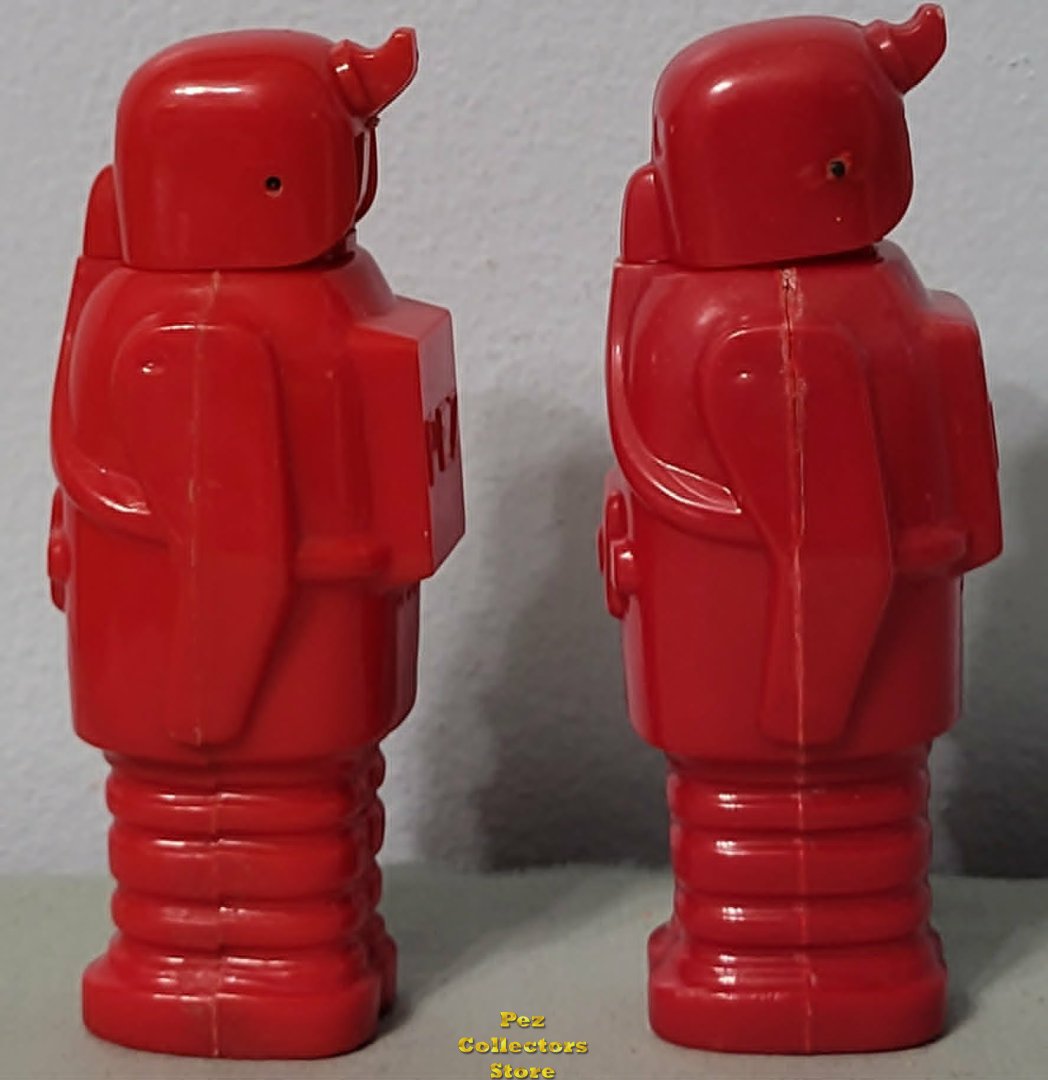 Dark Red Full Body Space Trooper Robot Pez from 1955
