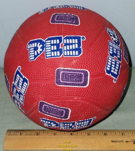 (image for) PEZ 7" Basketball Red with Purple Pez Candies 2007 Good Stuff